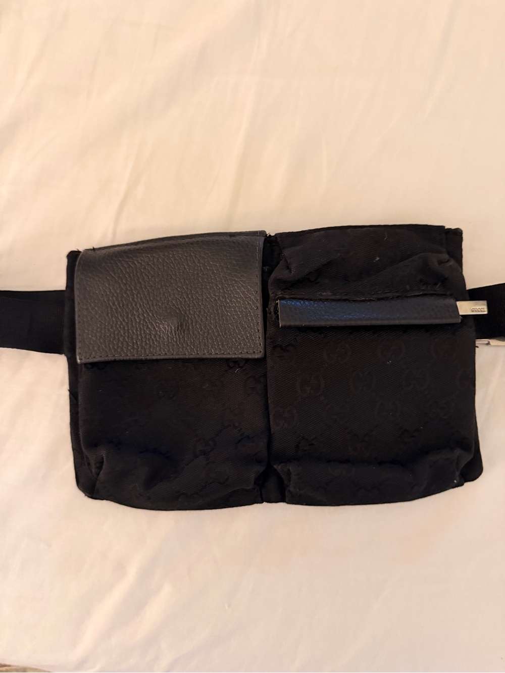 Gucci Black Dual-Pocket Waist Belt Bag